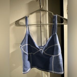 Blue Crop Top